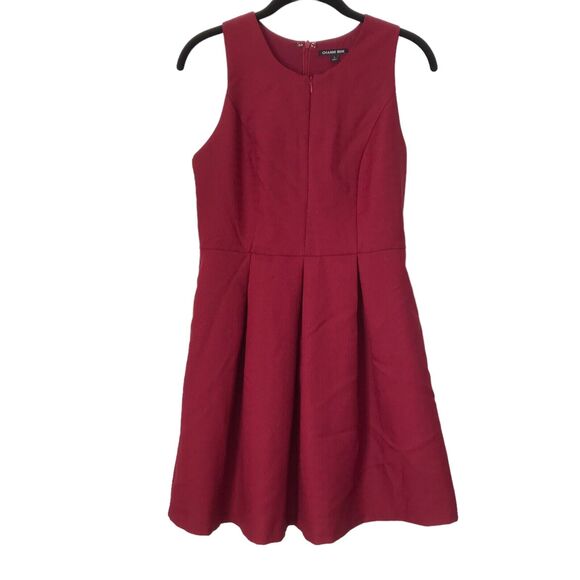 Gianni Bini Womens Dress Size S Red Fit Flare Pleated Dress Textured Sleeveless - Picture 1 of 10